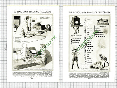 Telegrams and Telegraphy - c.1950s 2-Part Cutting / Print