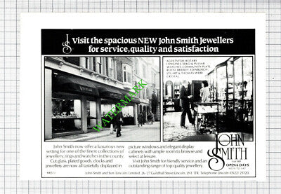 John Smith Jewellers Lincoln Advert - 1988 Cutting