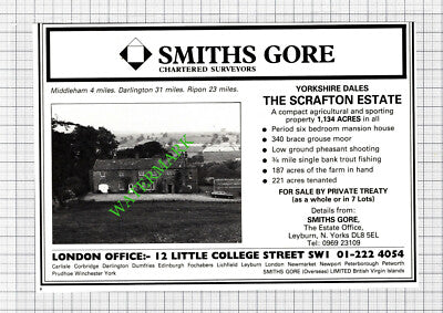 The Scrafton Estate Yorkshire Middleham Sale Advert - 1980 Cutting