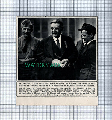 C4929) M Edouard Herriot French Premier - 1945 Clip