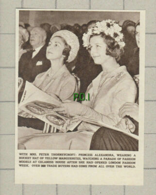C4058) Princess Alexandra Mrs Peter Thorneycroft Celanese House London 1961 Clip