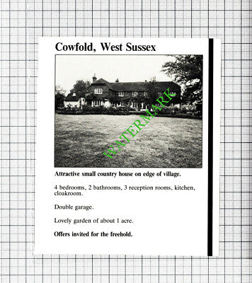 Cowfold West Sussex Sale Advert - 1980 Cutting