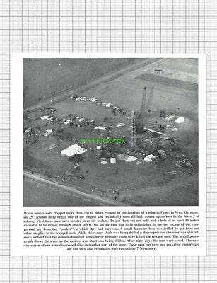 C7662) Peine West Germany Mine Rescue - 1964 Cutting