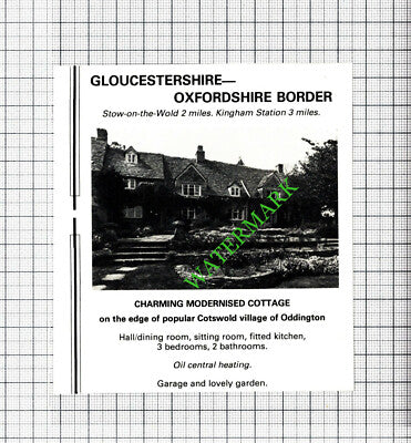 Oddington Cotswolds House Sale Advert - 1980 Cutting