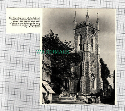 C1017) St Andrew's Church Halstead Essex - 1966 Cutting