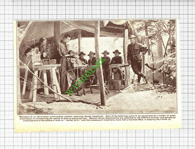 Dental Treatment Australian Ammunition Column World War One WW1 - 1918 Cutting