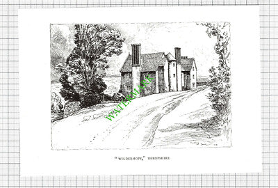 Wilderhope Shropshire - 1980s Cutting