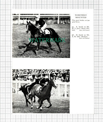 C5438) Brothers E Smith D Smith Horse Racing H J Joel AR Ellis - 1959 Cutting