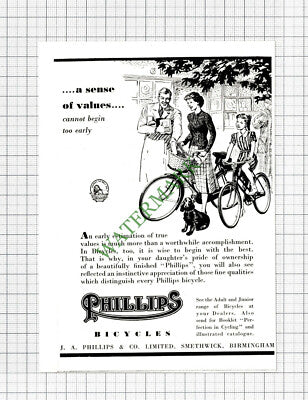 Phillips Bicycles Smethwick Birmingham Advert - 1950 Cutting