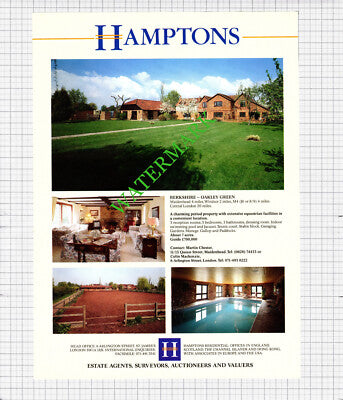 Oakley Green Berkshire House Sale Advert - 1991 Cutting