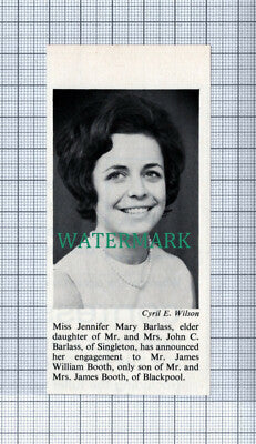 C4955) Miss Jennifer Mary Barlass Singleton James Booth Blackpool - 1970 Clip