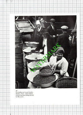 Covent Garden Market Pea Shellers - 1980s Cutting