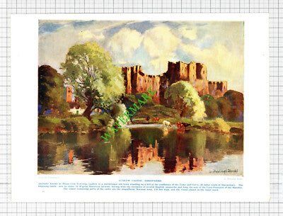 Ludlow Castle Shropshire Burleigh Bruhl - 1920's Print