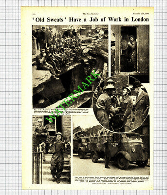 Auxiliary Military Pioneer Corps Sir Warren Fisher World War Two -1940 Cutting