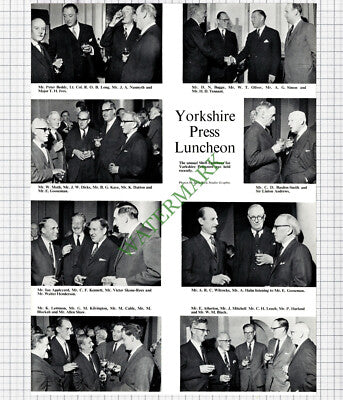 9604) Shell Luncheon Yorkshire Pressmen Nasmyth Basden-Smith Bugge Beddy - 1967