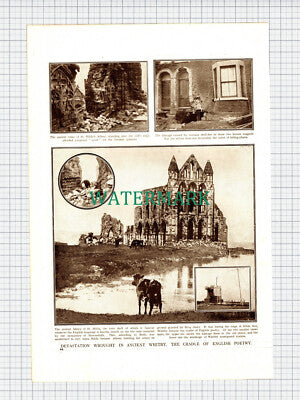 X762) Whitby Damage World War One - c.1919