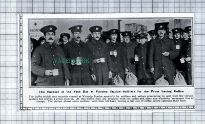 C4884) Victoria Station Free Bar For Soldiers War WW1 - 1915 Clip