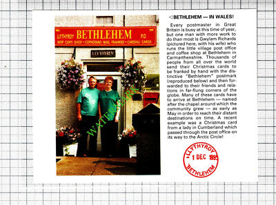 Gwylam Richards Bethlehem Carmarthenshire Wales Post Office - 1995 Small Cutting