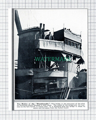 C5921) Ship DREADNOUGHT Bridge - 1913 Cutting