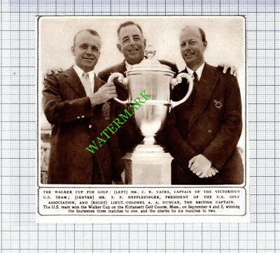 US Golf Mr C R Yates TP Hefflefinger A Duncan - 1953 Cutting
