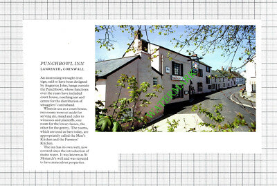 Punch Bowl Inn Lanreath Cornwall - 1980s Cutting