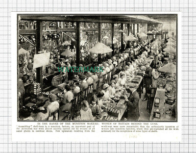 C5496) Munition Factory World War One - c.1918 Cutting