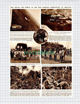 X873) RAF In Malaya Squad Leader JJ Hyslop AN Ross - 1952 Cutting