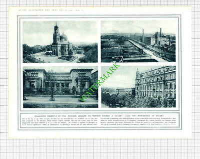 Lodz Poland World War One WW1 - 1914 Cutting/ Print