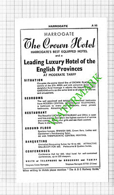 Old Swan Hotel Harrogate / Crown Hotel Harrogate Advert - 1964 Cutting