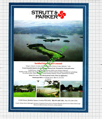 Inchfad Island Loch Lomond Sale Advert - 1991 Cutting