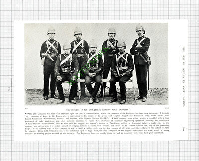 38th Co Royal Engineers Major A W Roper Haggitt Hodgens c.1900 Print / Cutting