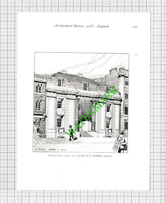 Banking House London Stanton Webber Architect - 1910 Book Print