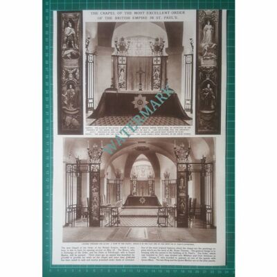 X798) Chapel Of The Order Of British Empire St Paul's - 1960 Clip