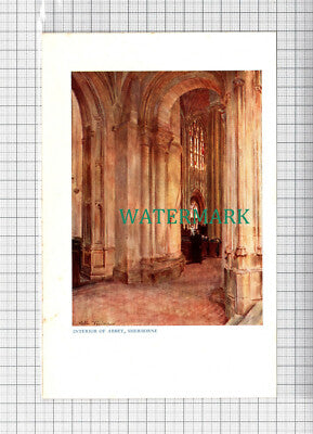 C5092) Sherborne Abbey Dorset - SMALL Print c.1948
