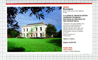 Burrington Avon House Sale Advert - 1991 Cutting