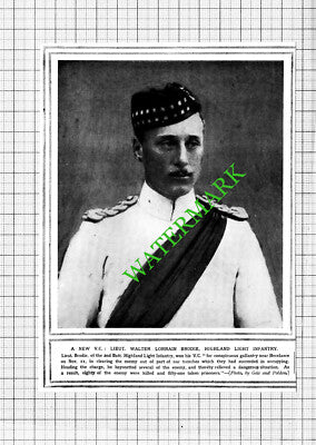 Lieut Walter Lorrain Brodie VC Highland Light Infantry WW1 - c.1914 Cutting