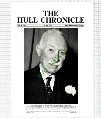 Rt Hon Lord Middleton Lord Lieutenant East Riding Of Yorkshire - 1967 Cutting