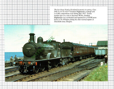 C3065) Gordon Highlander No 62277 Banff Scotland Railway - 1990s Cutting / Print
