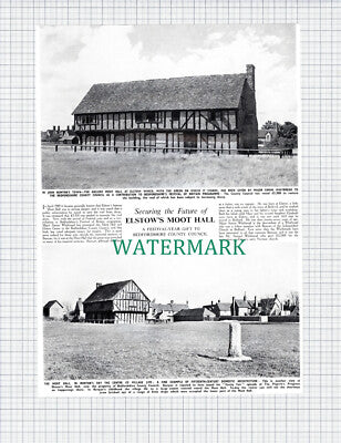 X659) Moot Hall At Elstow Major Simon Whitbread Bedfordshire - 1951 Cutting