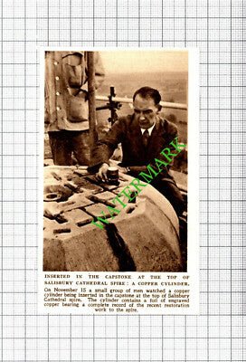Salisbury Cathedral Spire - 1950 Small Cutting
