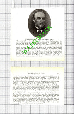 Sir Frederick Thorpe Mappin Sheffield - 1907 Small 2-Part Cutting