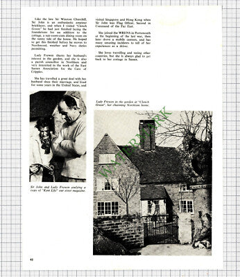 9284) Vice Admiral & Lady Frewen Clench Green Northiam Sussex - 1965 Article