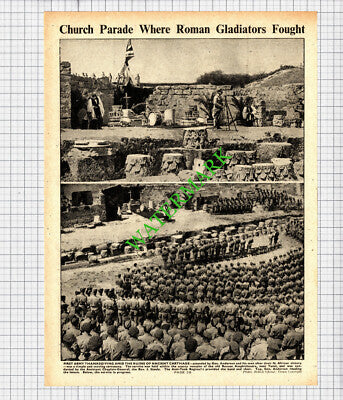 Roman Ampitheatre Tunis Rev J Steele First Army Gen Anderson WW2 - 1943 Cutting