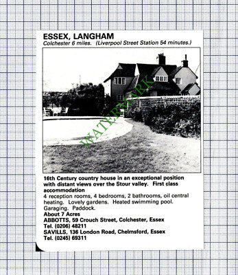 C7847) Langham Essex - 1981 Cutting