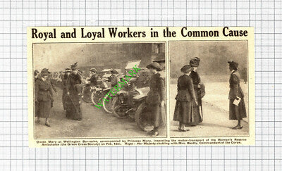 Wellington Barracks Women's Reserve Ambulance Mrs Beatty WW1 - 1918 Cutting