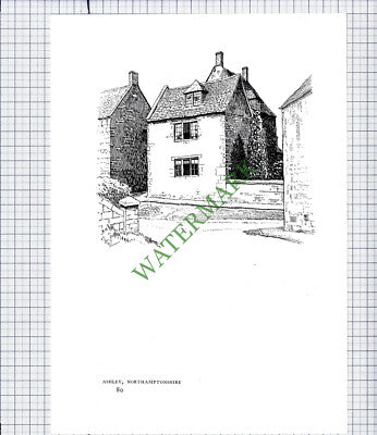 Ashley Northants / Great Bourton Oxfordshire - c.1980s Print / Cutting