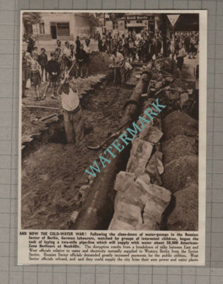 C3309) Neukolln Water Pipe Line Laid Berlin Germany - 1950 Clip