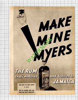 Myers Rum Advert - 1948 Cutting
