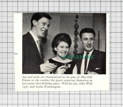 C3092) Miss Gill France John Wild Leslie Worthington Party - 1964 SMALL Clip