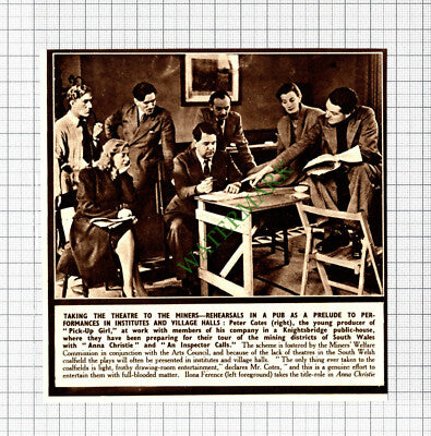 Peter Cotes Theatre Knightsbridge Pub Miners Welfare Commission - 1947 Cutting